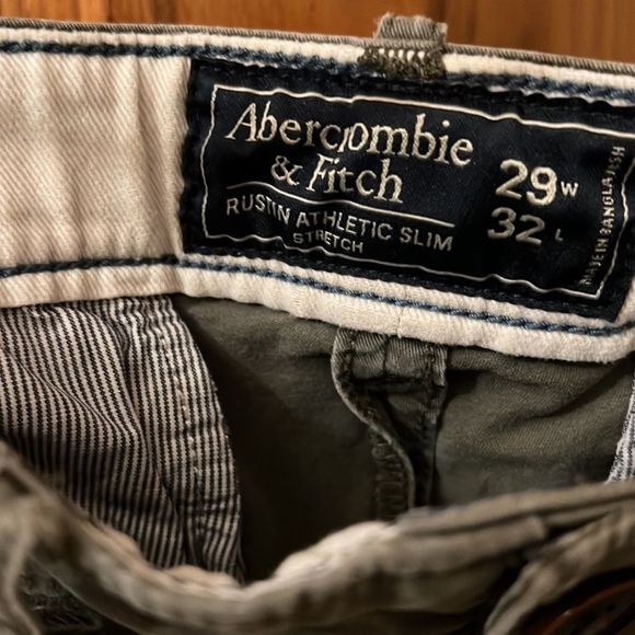 Abercrombie & Fitch Rustin Athletic Slim Stretch Pants - olive green (29W X 32L) - Picture 2 of 7